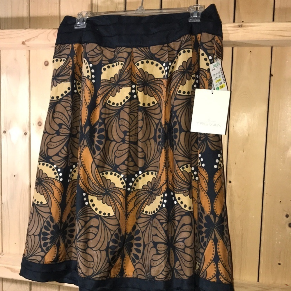 Trevan Skirt Silk Blend 4 NWT